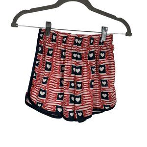 LuLaLax Women SZ AS-Adult Small Red/White Blue Lacrosse Elastic Waist Shorts